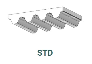 Открытые ПУ ленты M и V Elatech Тип STD